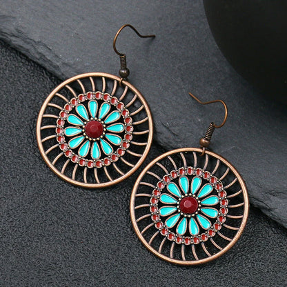 Retro Hollow Flower Earrings Free spirit Jewelry