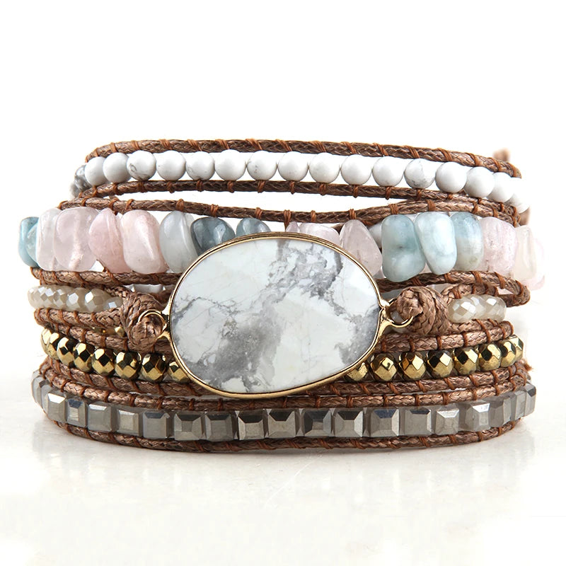 Natural Stones Wrap Bracelets