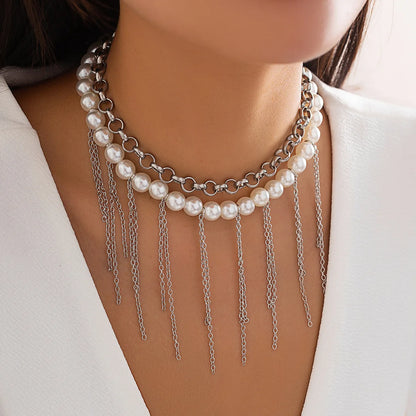 Vintage Tassel pearl Necklace