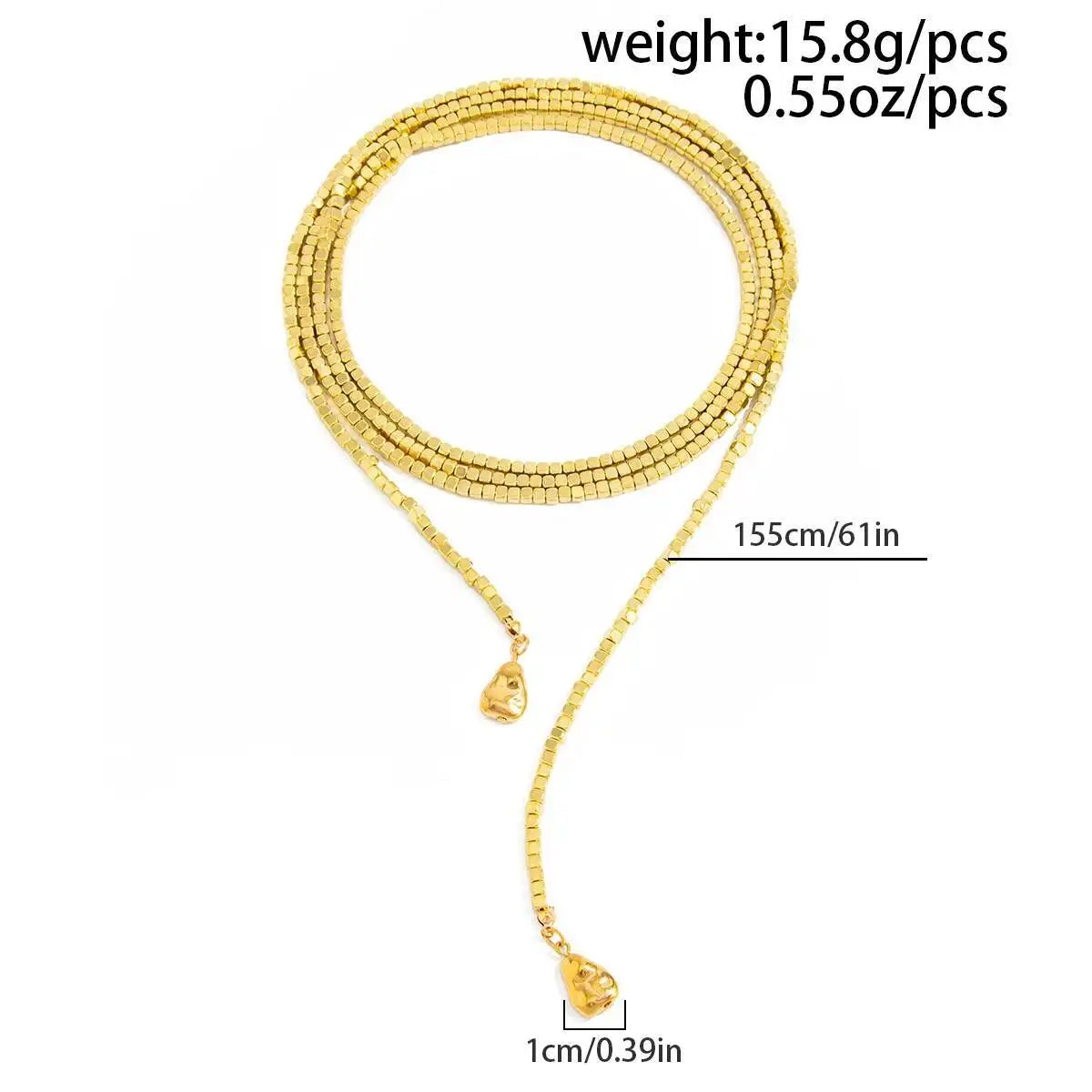Elegant Boho Lariat Y-Necklace with Beaded Accents