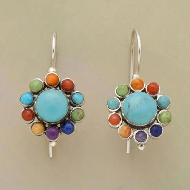 Natural Stone Boho Hook Earrings – Unique Mother’s Day Gift