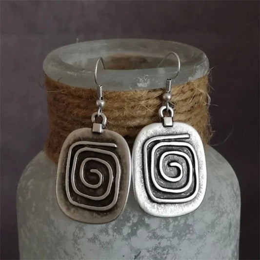 Spiral Dangle Earrings boho chic jewelry