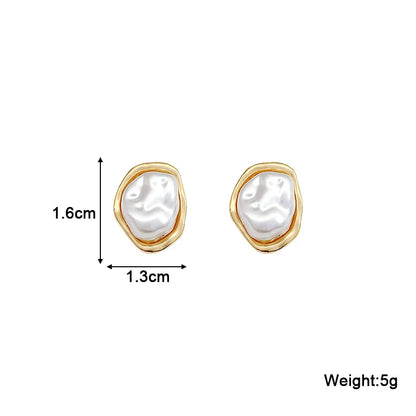 White Oval Stud Earrings Free spirit Lifestyle Jewelry 