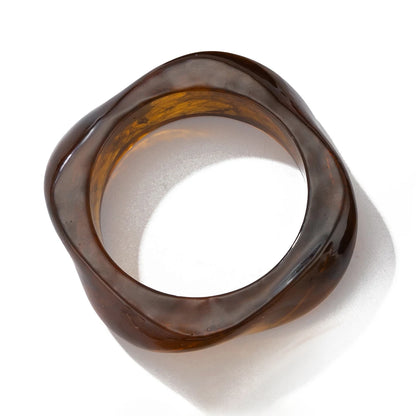 Brown Irregular Acrylic Bangles