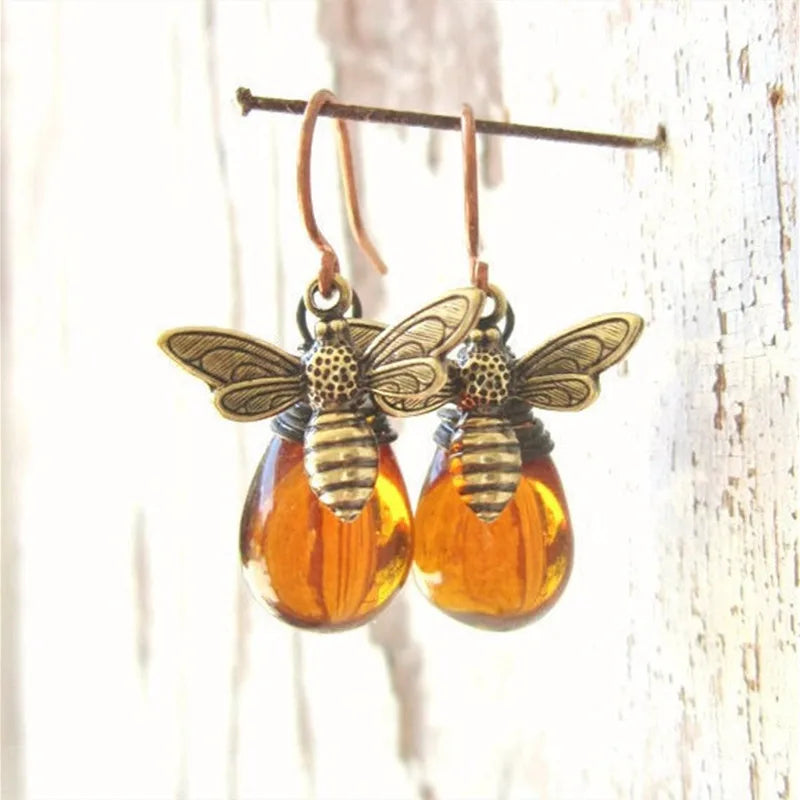 Crystal Bee Crystal Earrings