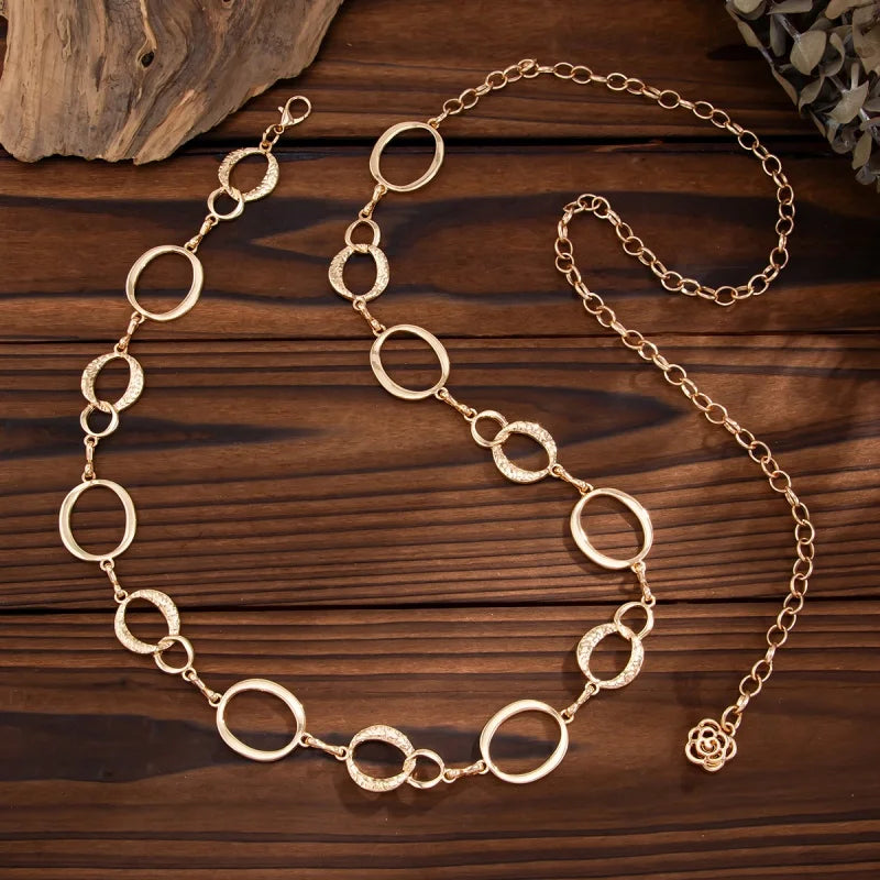 Punk Style Metal Hollow Waist Chain
