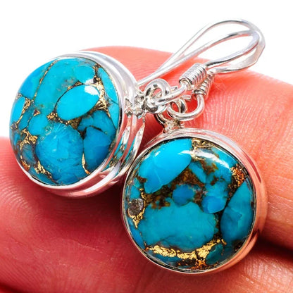 Blue Stone Stud Earring Boho Chic