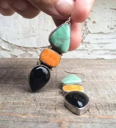 Vintage Ethnic Hook Pendant Earrings