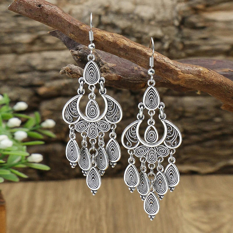 Ethnic Gypsy Tribal Dangle Earrings