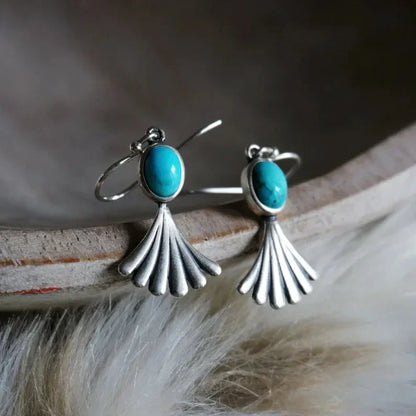 Natural Stone Boho Hook Earrings – Unique Mother’s Day Gift