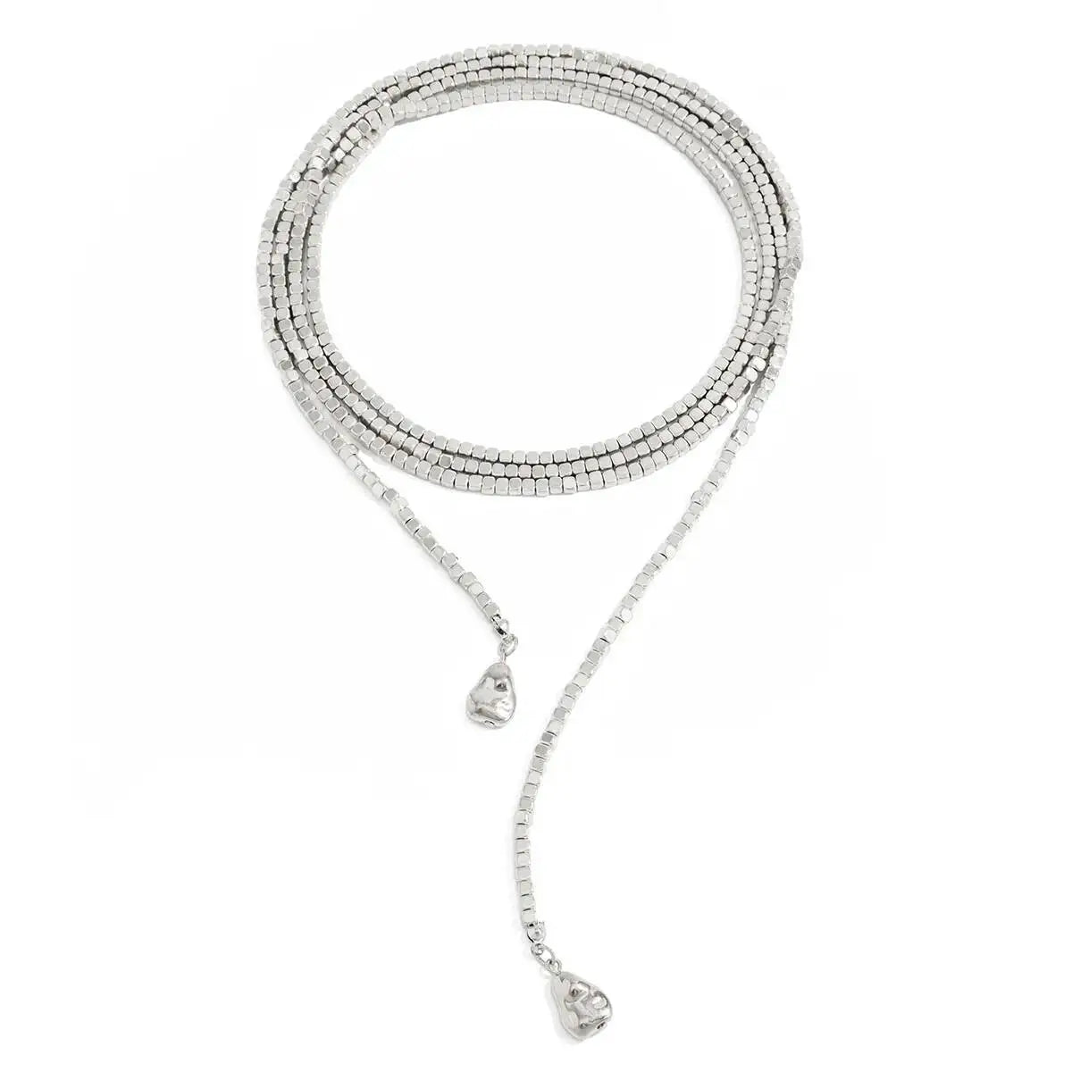 Elegant Boho Lariat Y-Necklace with Beaded Accents