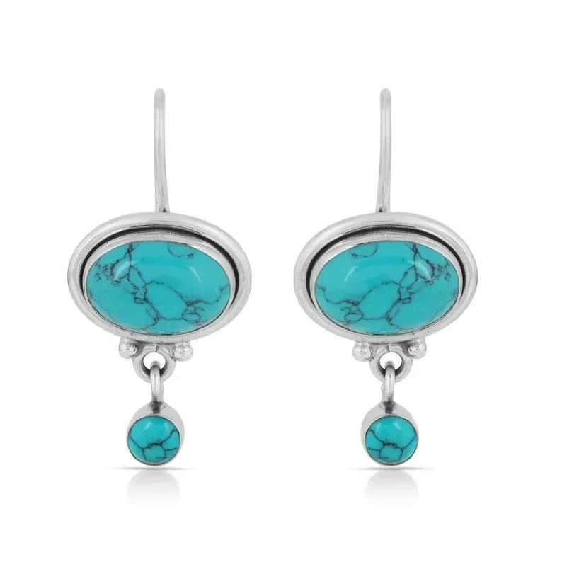 Natural Stone Boho Hook Earrings – Unique Mother’s Day Gift