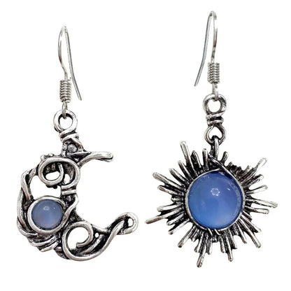 Sun And Moon Earrings boho chic free spirit 