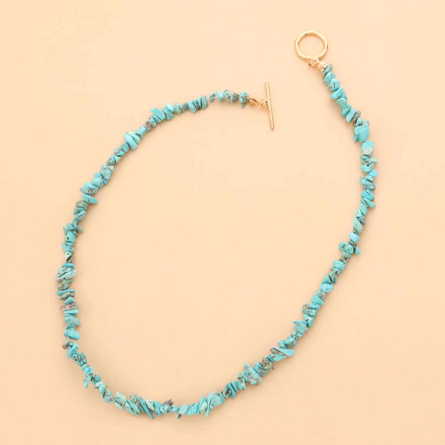 Blue Stone Seed Beads Necklace