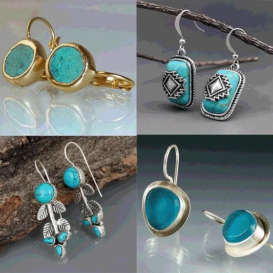 Natural Stone Boho Hook Earrings – Unique Mother’s Day Gift