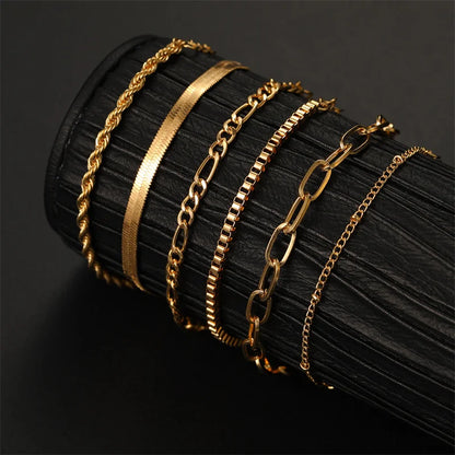 6Pcs Gold Bracelet Set bohemian lifestyle 