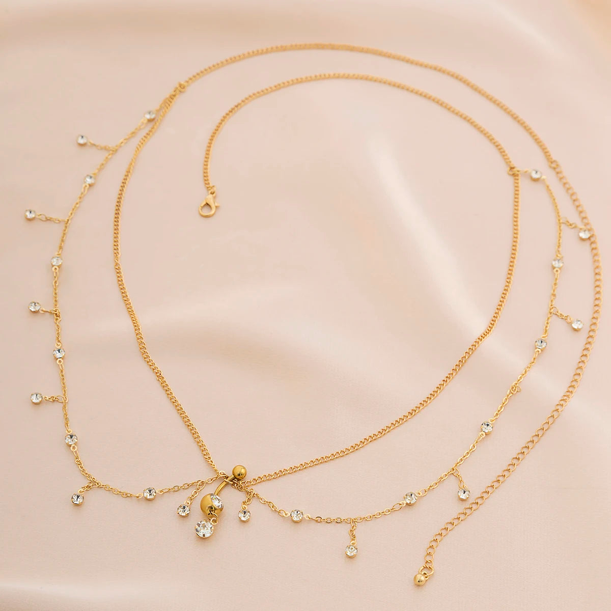 Summer Geometric Metal Body Chain