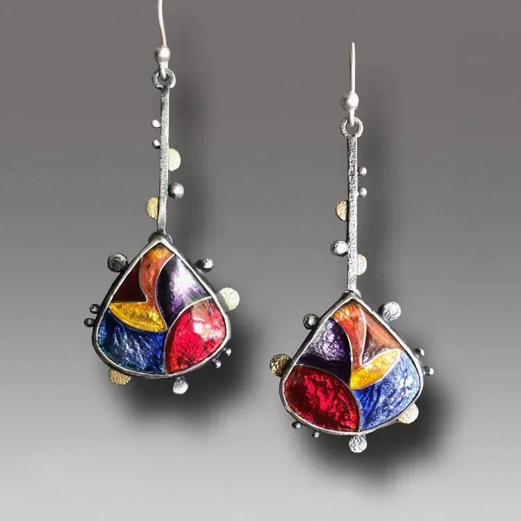 Vintage Ethnic Hook Pendant Earrings