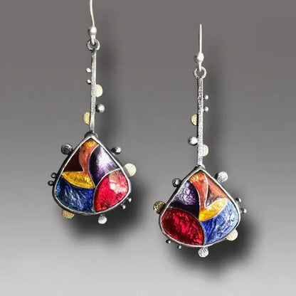 Vintage Ethnic Hook Pendant Earrings