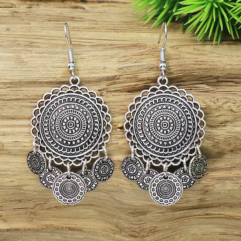 Ethnic Gypsy Tribal Dangle Earrings