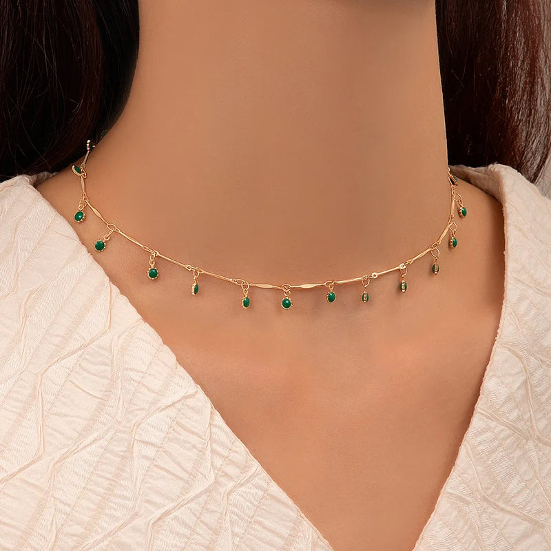 Crystal Stone Choker Necklace