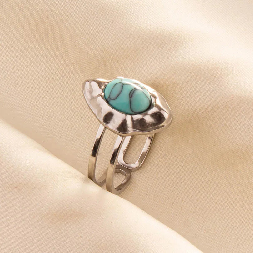 Ethnic Stackable Turquoise Finger Ring