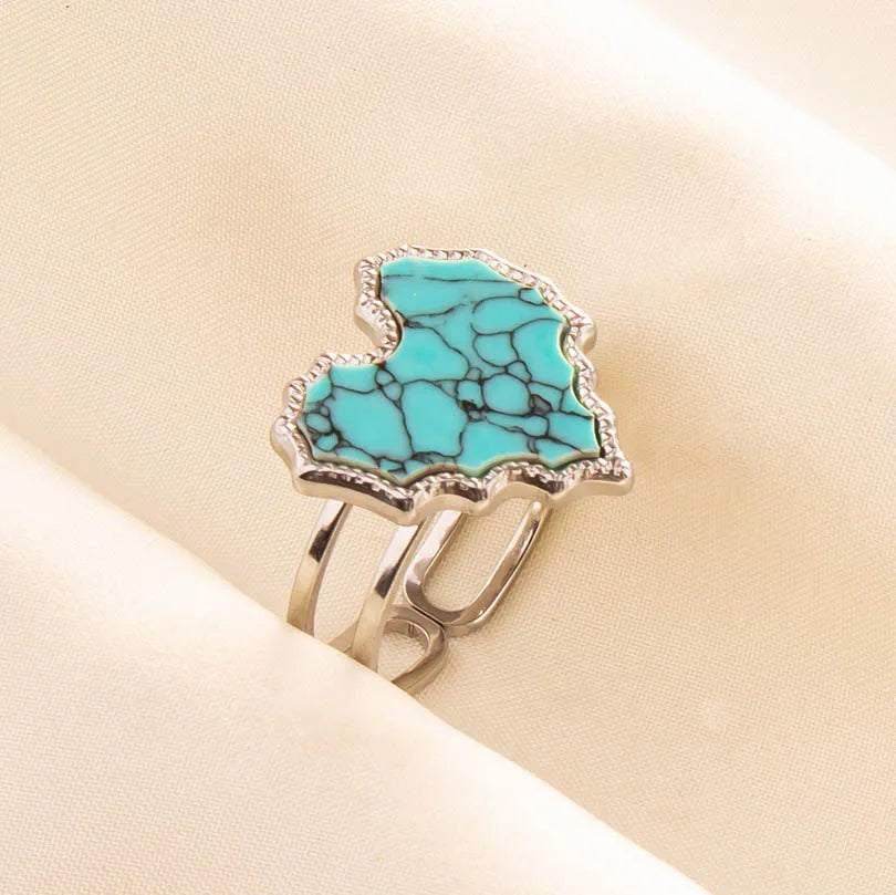 Ethnic Stackable Turquoise Finger Ring