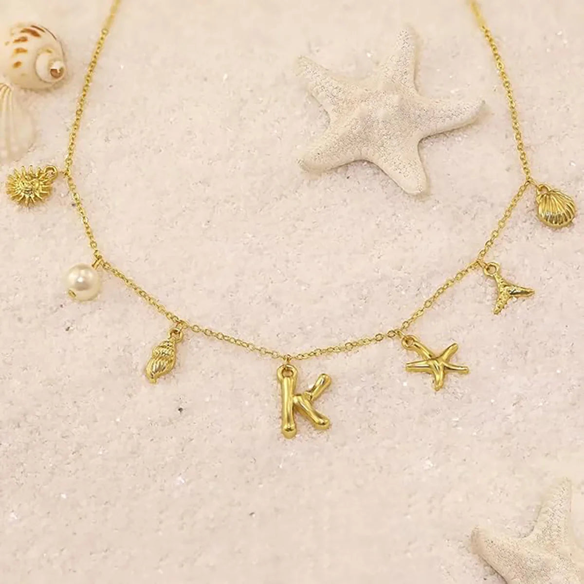 A-Z Boho Starfish Necklace