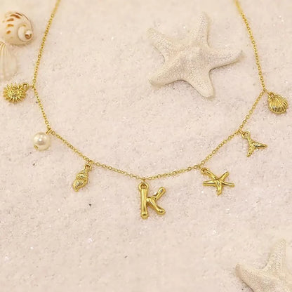 A-Z Boho Starfish Necklace