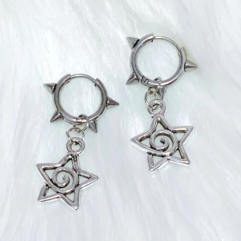 Hoop Star Earrings