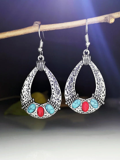 Vintage Ethnic Hook Pendant Earrings