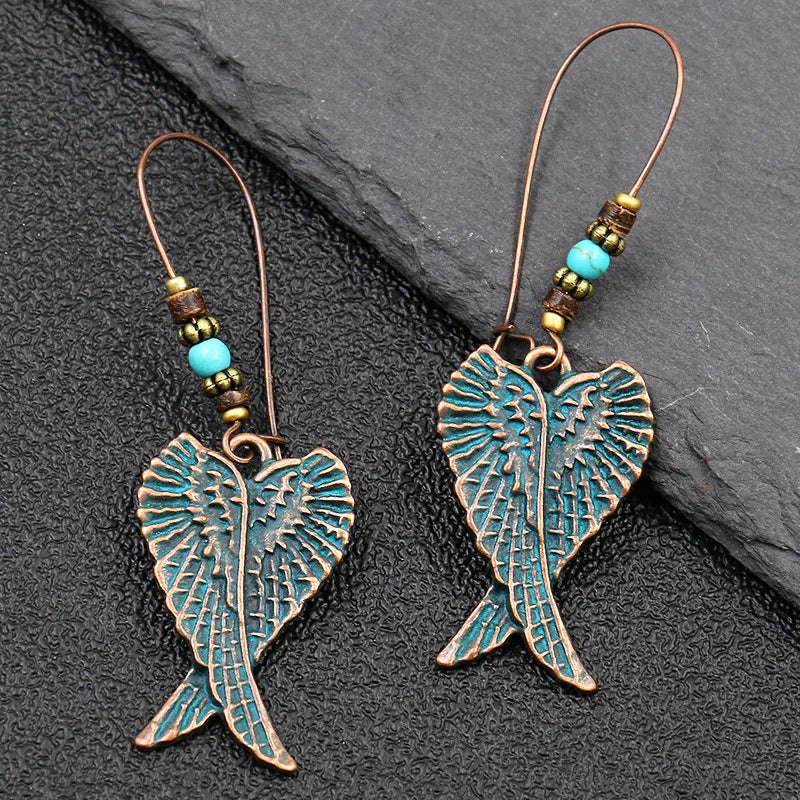 Antique Geometric Hollow Drop Earrings