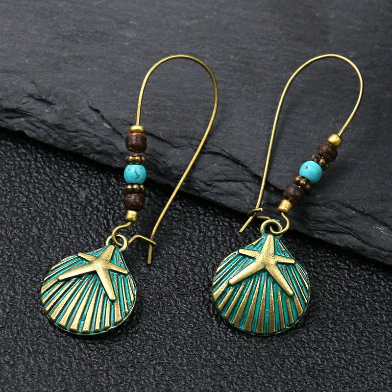 Antique Geometric Hollow Drop Earrings