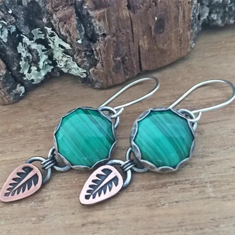 Natural Stone Boho Hook Earrings – Unique Mother’s Day Gift