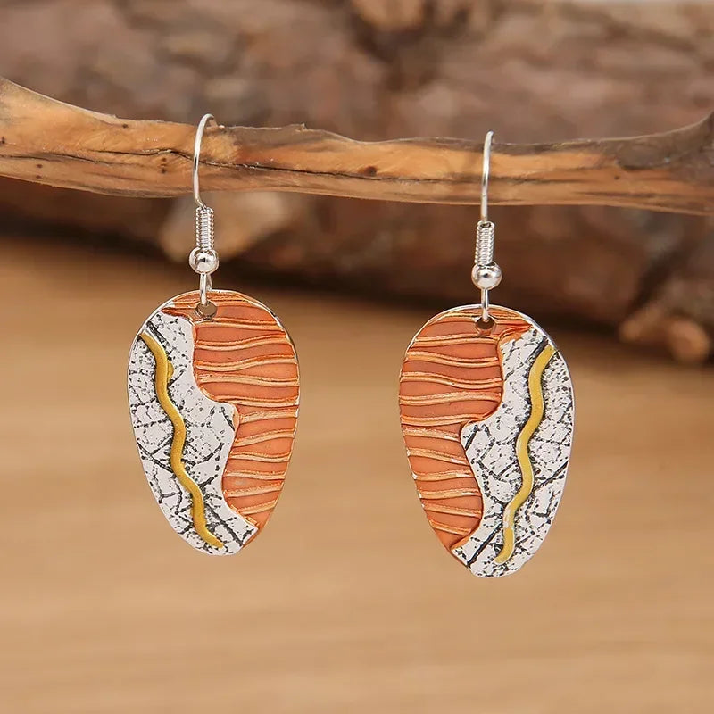 Vintage Ethnic Hook Pendant Earrings