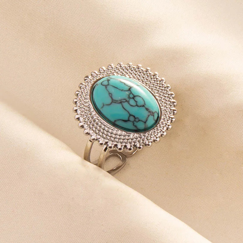 Ethnic Stackable Turquoise Finger Ring