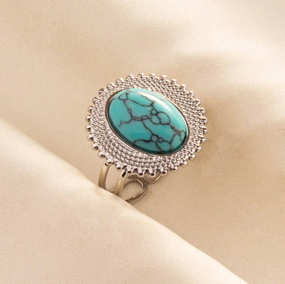Ethnic Stackable Turquoise Finger Ring