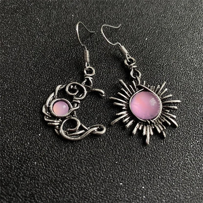 Sun And Moon Earrings boho chic free spirit 