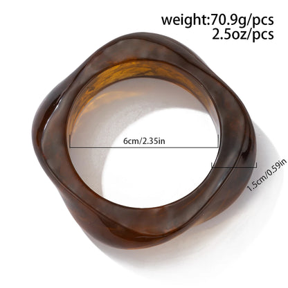 Brown Irregular Acrylic Bangles