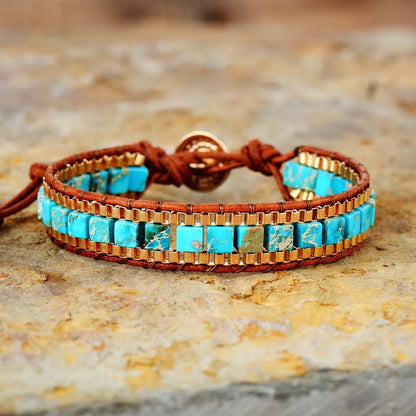 Turquoise Stone Bracelets boho chic 