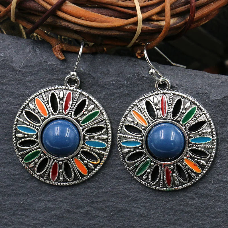 Retro Hollow Flower Earrings Free spirit Jewelry