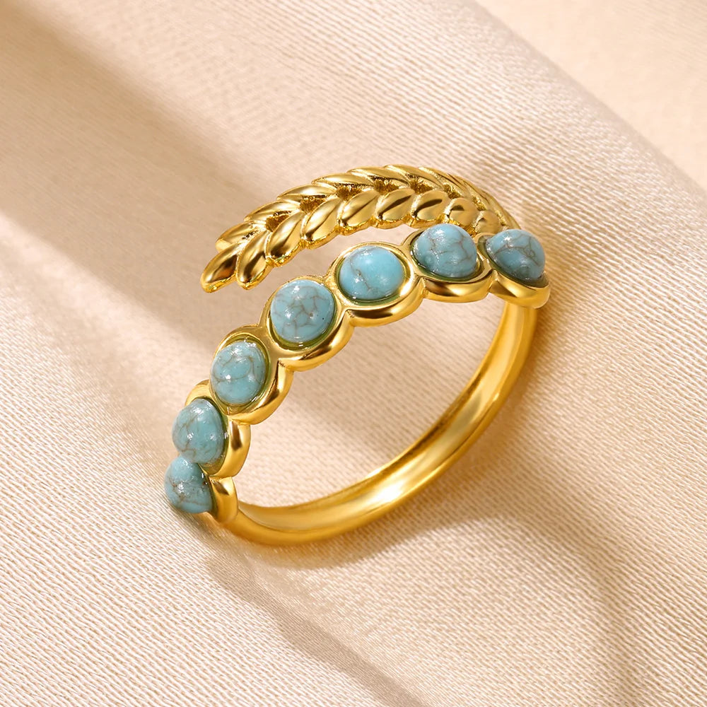 Natural Stone Ring boho chic free spirit