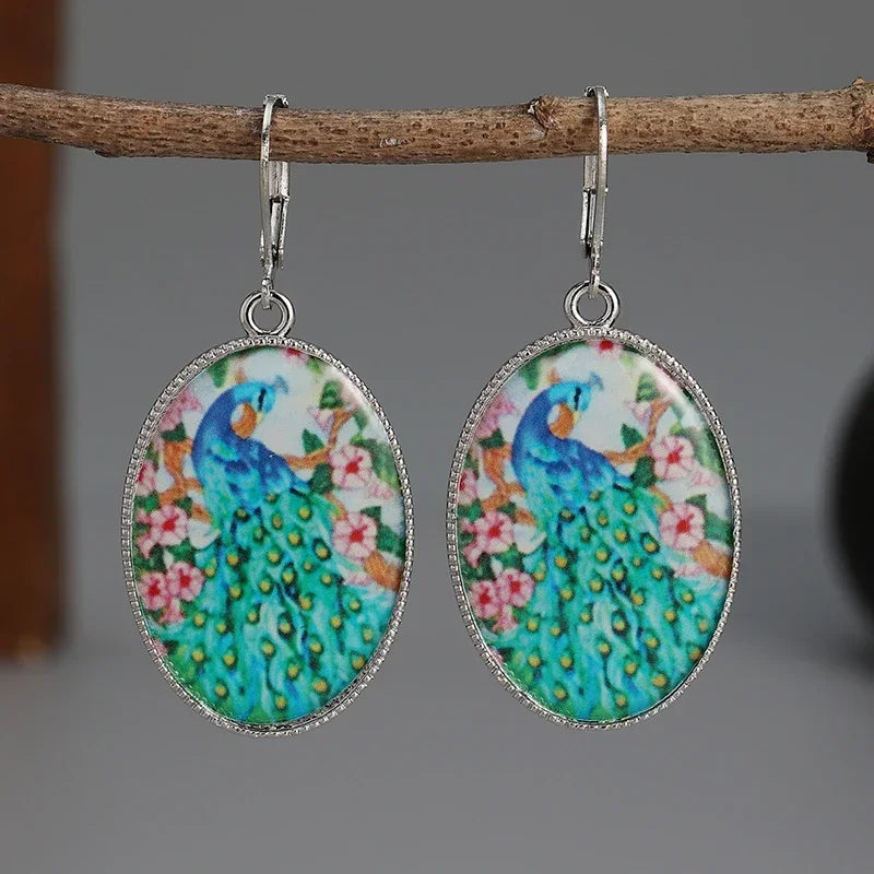 Natural Stone Boho Hook Earrings – Unique Mother’s Day Gift