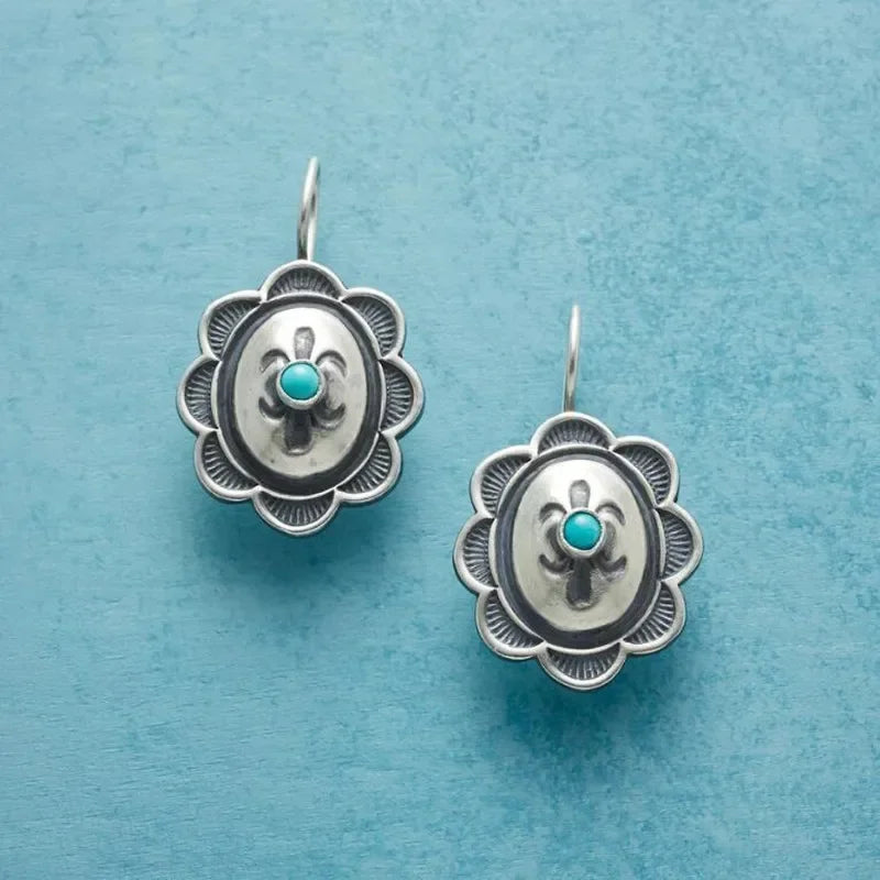 Natural Stone Boho Hook Earrings – Unique Mother’s Day Gift