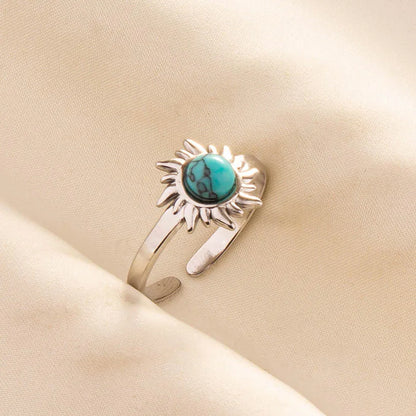 Ethnic Stackable Turquoise Finger Ring