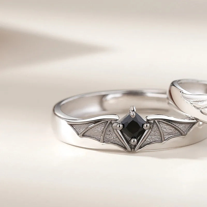 Crystal Angel & Demon Couple Rings