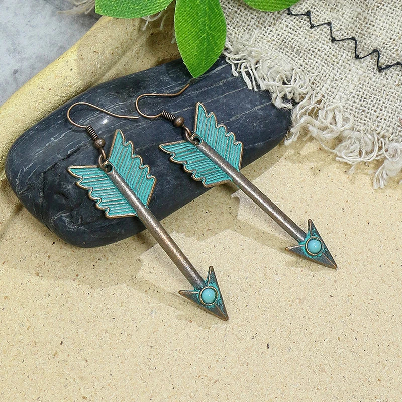 Vintage Blue Boho Earrings boho chic free spirit 