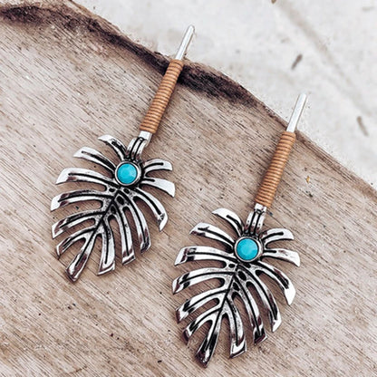 Blue Stone Stud Earring Boho Chic