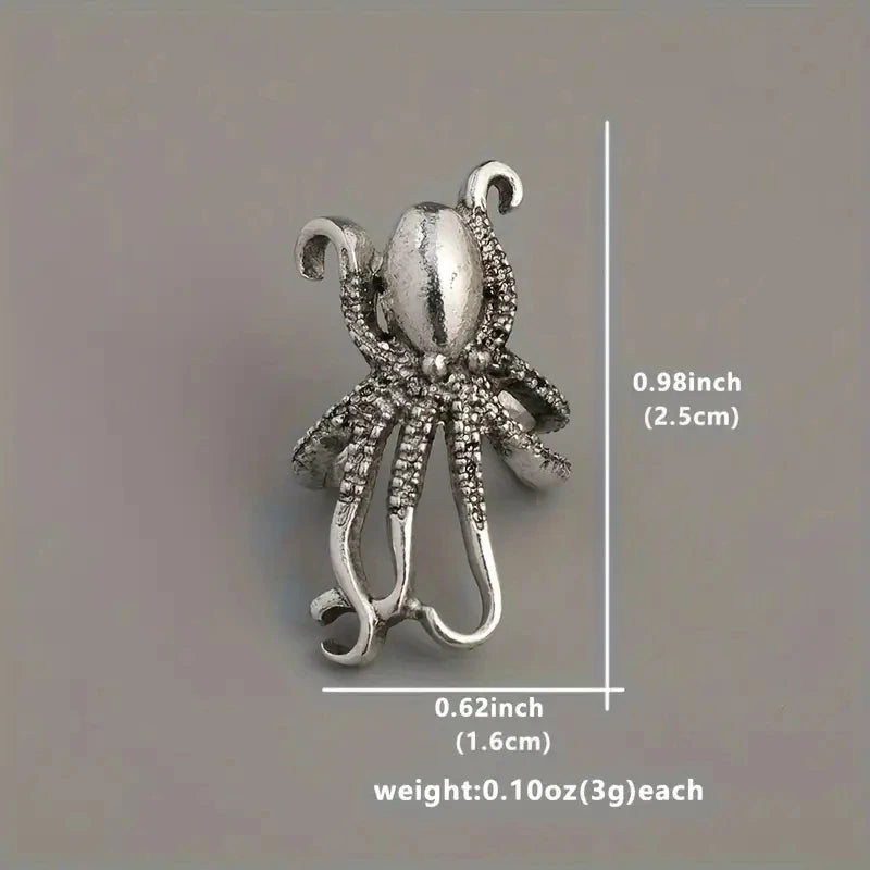 Vintage Octopus Ear Cuff Earrings