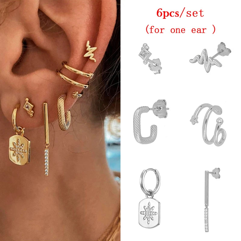 Gold plated Earrings Set